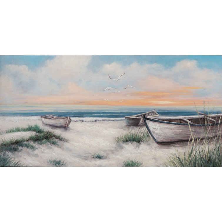 Highland Dunes Idyllic Beach Unframed Painting on Canvas Wayfair.co.uk